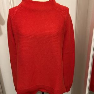 Red mock neck sweater